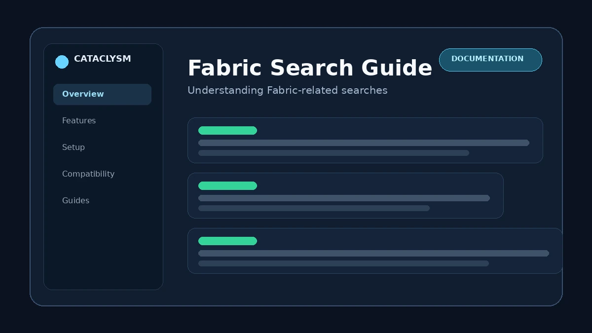 Cataclysm Mod Fabric Search Guide: Loader Compatibility Explained